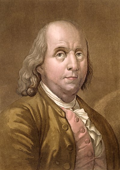 Porträt von Benjamin Franklin (1706-90), aus 